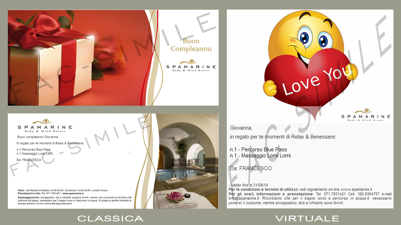 Gift card personalizzata